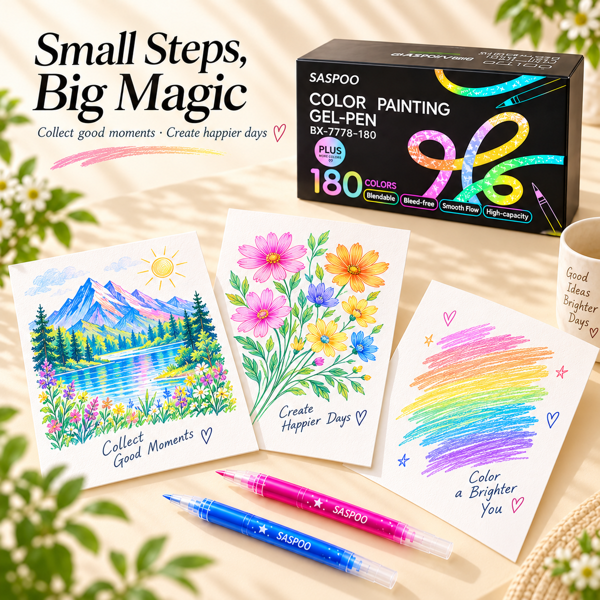 180-Color Color Painting Gel Pen Set