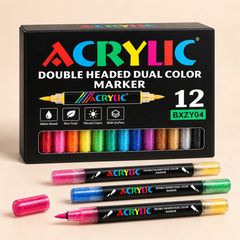 Dual-Tip Acrylic Paint Markers – Vibrant Color Set