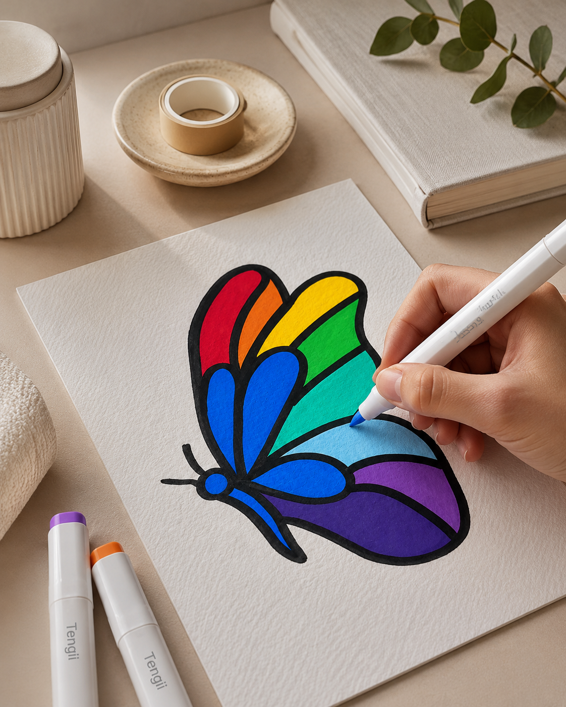 Rainbow Butterfly Coloring video preview