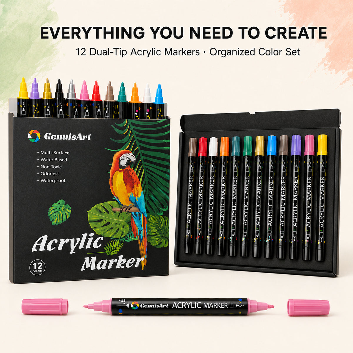 Dual-Tip Acrylic Paint Markers