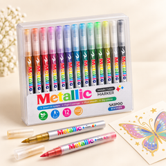 SASPOO Metallic Colors Marker Set – Brush Tip, 12/36/60 Colors