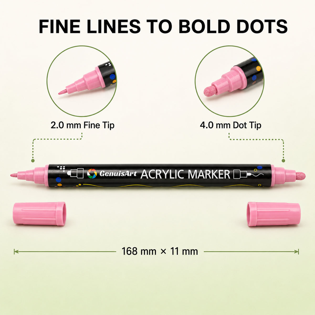 Dual-Tip Acrylic Paint Markers